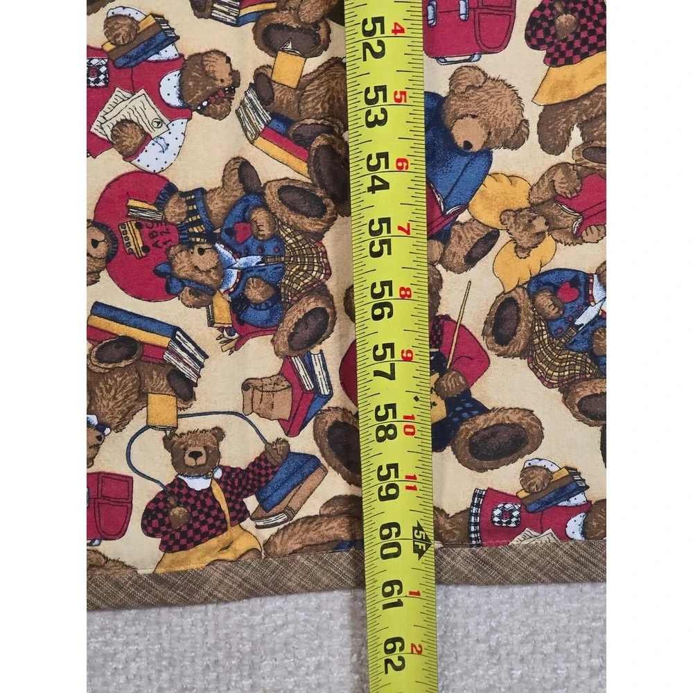 Vintage Teddy Bear‎ Patchwork Quilt Star Plaid Boho Retro Nursery Throw 44x61